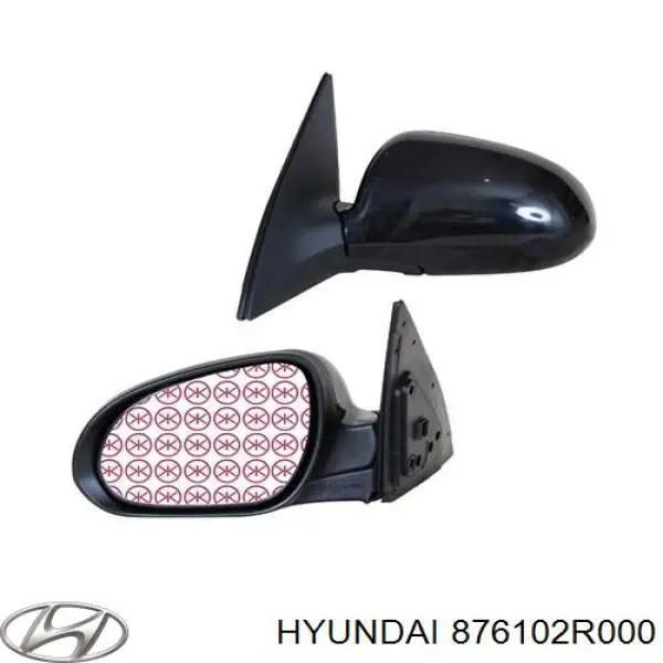 Lusterko wsteczne lewe Hyundai/Kia 876102R000 cena, od 83,43 USD
