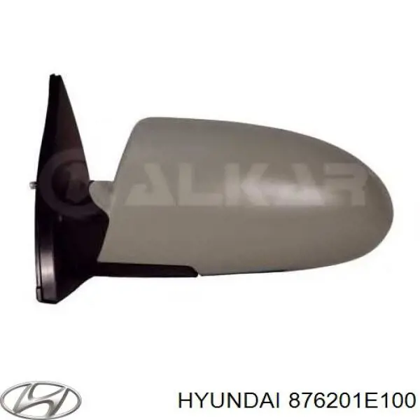 Lusterko wsteczne prawe Hyundai/Kia 876201E100 cena, od 64,80 USD