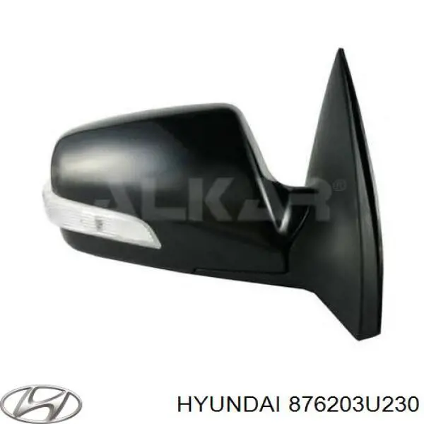 Lusterko wsteczne prawe Hyundai/Kia 876203W211 cena, od 250,28 USD