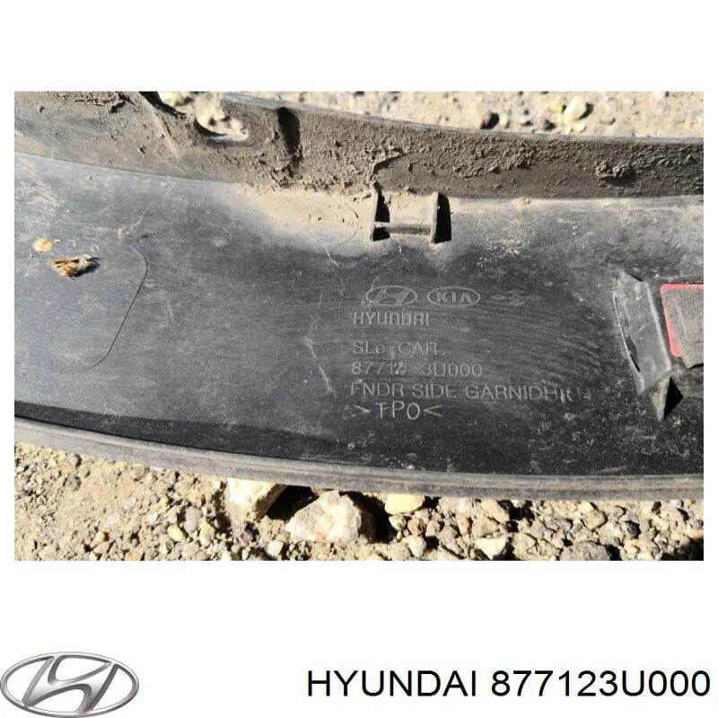Nakładka błotnika przedniego prawego Hyundai/Kia 877123U000 cena, od 62,99 USD