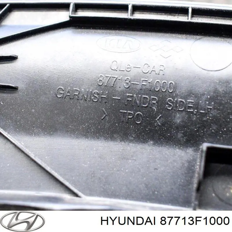 Poszerzenie (nakładka) reperaturki błotnika przedniego lewy Hyundai/Kia 87713F1000 cena, od 24,59 USD