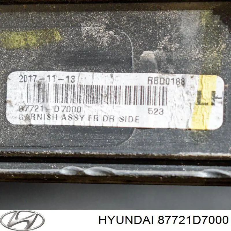 87721D7000 Hyundai/Kia Listwa ochronna drzwi przednich lewych