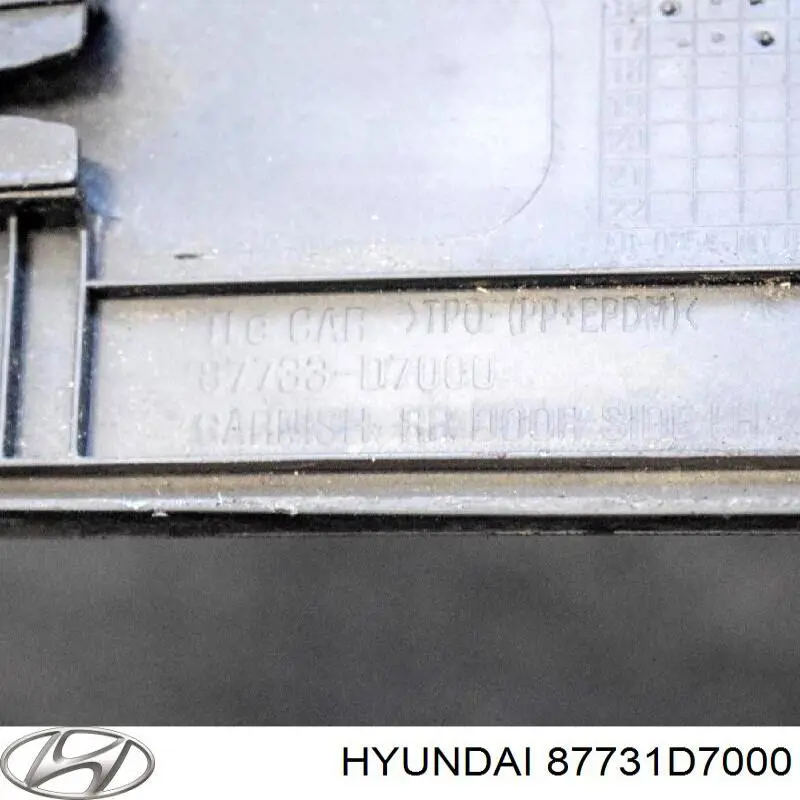 87731D7000 Hyundai/Kia Listwa ochronna drzwi tylnych lewych