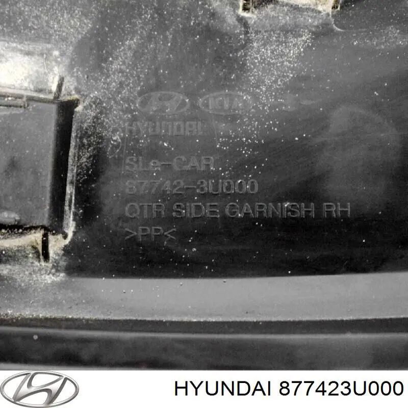 Do koszyka 877423U000 Hyundai/Kia Nakładka błotnika tylnego prawego