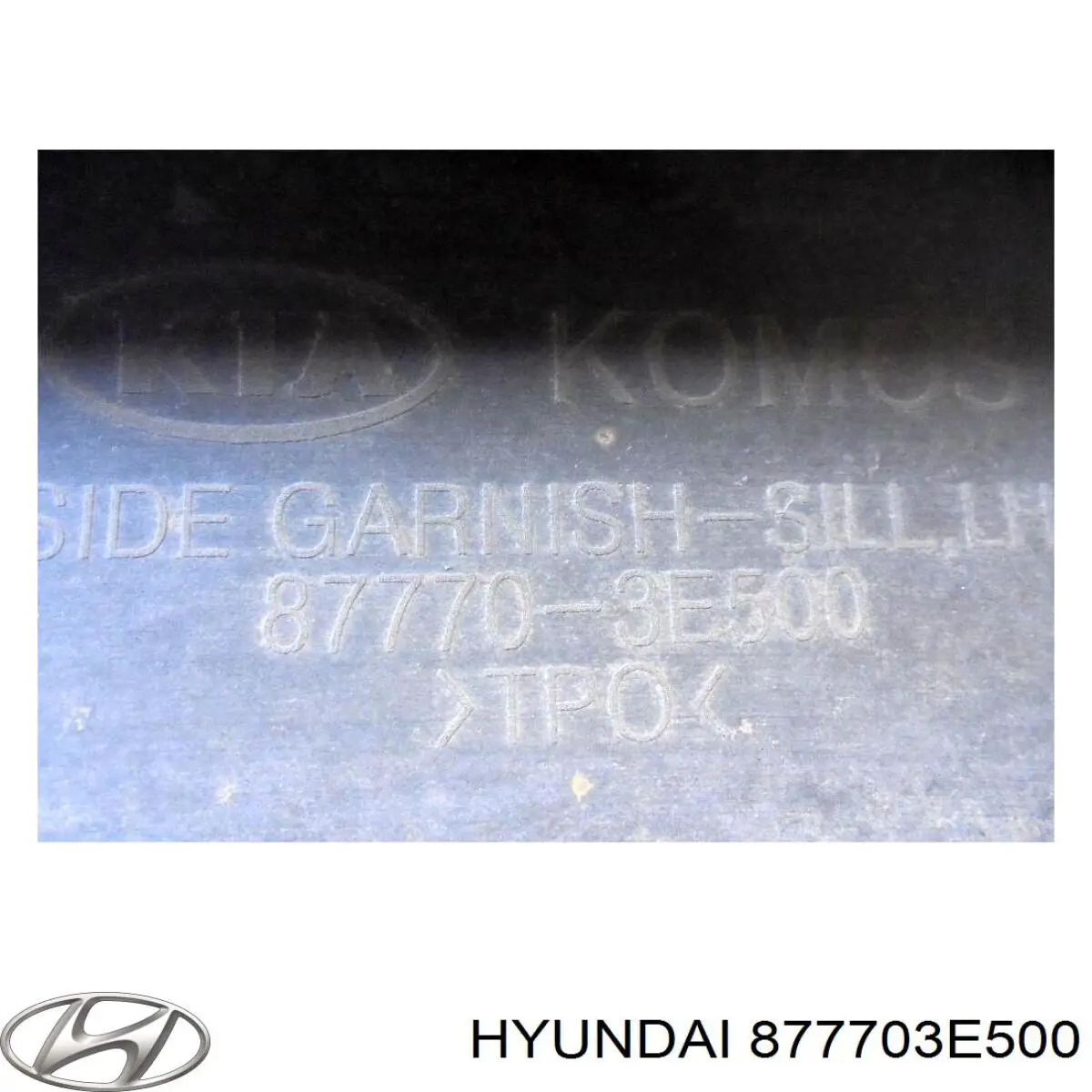 Nakładka (listwa ochronna) na próg zewnętrzna lewa Hyundai/Kia 877703E500 cena, od 17,56 USD