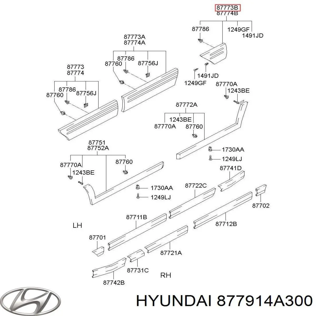 Do koszyka 877914A300 Hyundai/Kia 