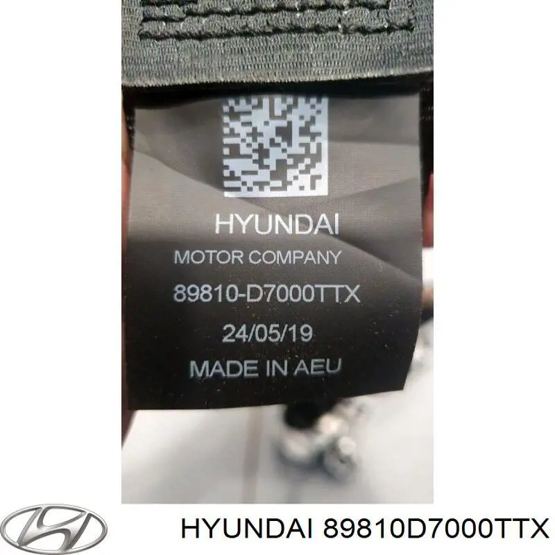 Pas bezpieczeństwa tylny lewy Hyundai/Kia 89810D7000TTX cena, od 220,37 USD