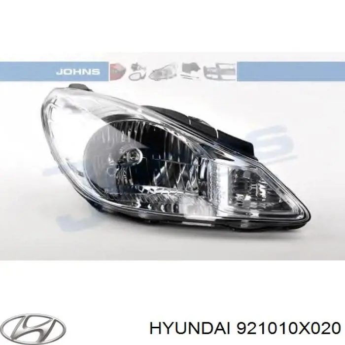 Reflektor lewy Hyundai/Kia 921010X020 cena, od 250,21 USD