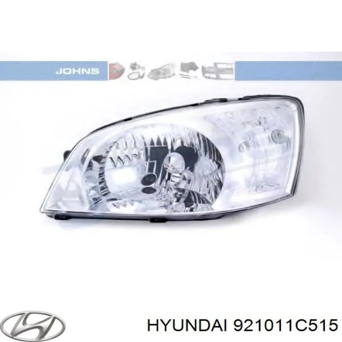 Do koszyka 921011C515 Hyundai/Kia Reflektor lewy