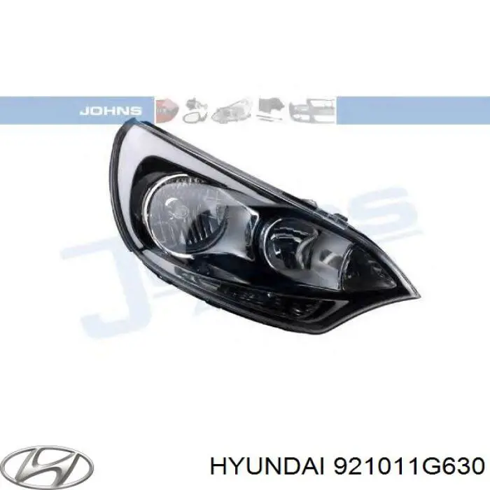 Reflektor lewy Hyundai/Kia 921011G630 cena, od 163,54 USD