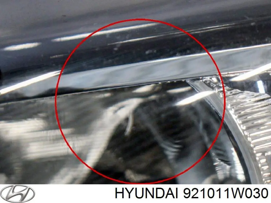 Do koszyka 921011W030 Hyundai/Kia Reflektor lewy