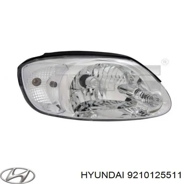 Do koszyka 9210125511 Hyundai/Kia Reflektor lewy