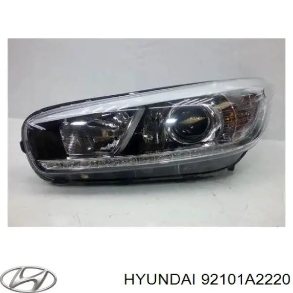 Do koszyka 92101A2220 Hyundai/Kia Reflektor lewy
