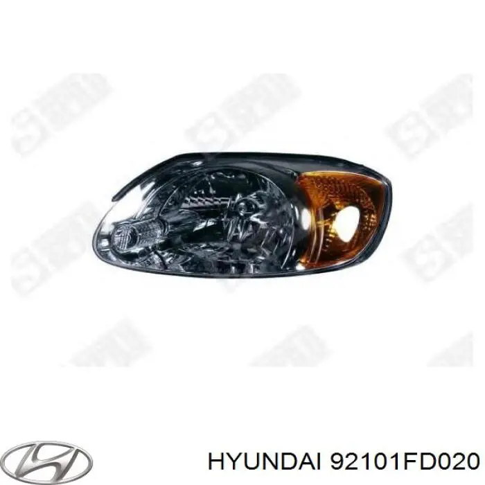 92101FD000 Hyundai/Kia Reflektor lewy