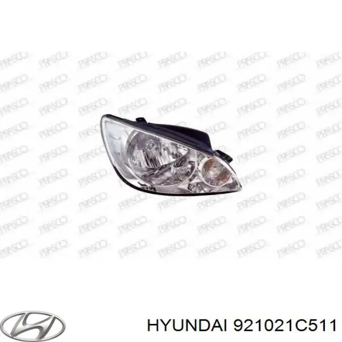 Reflektor prawy Hyundai/Kia 921021C511 cena, od 132,49 USD