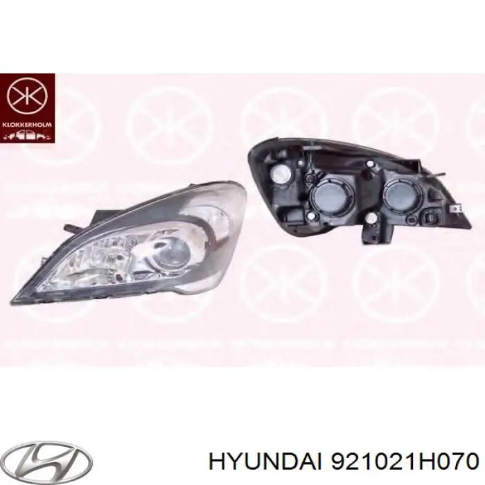 Do koszyka 921021H070 Hyundai/Kia Reflektor prawy