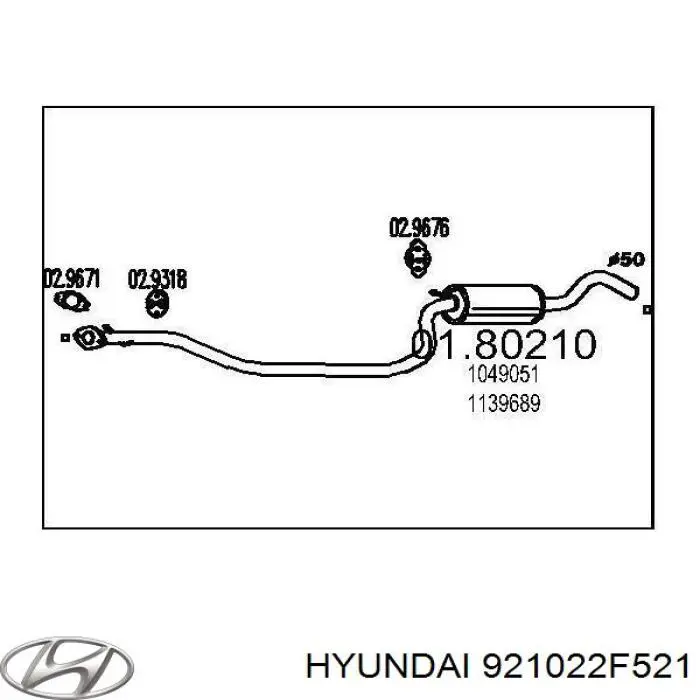 Do koszyka 921022F521 Hyundai/Kia Reflektor prawy