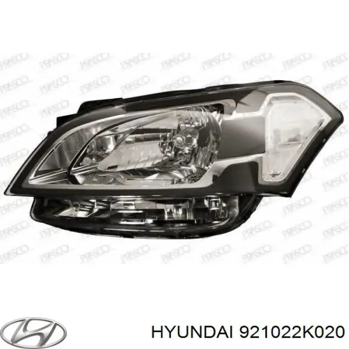 Do koszyka 921022K020 Hyundai/Kia Reflektor prawy