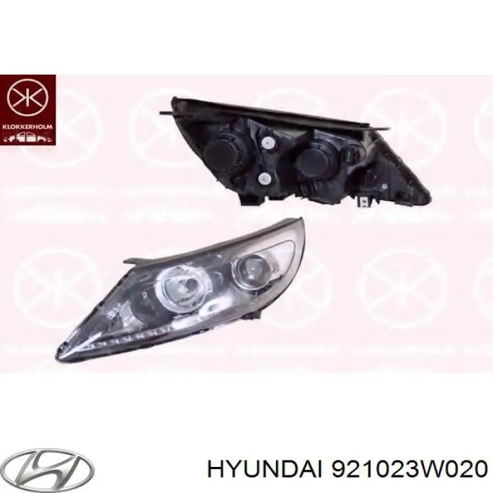 Reflektor prawy Hyundai/Kia 921023W020 cena, od 199,55 USD
