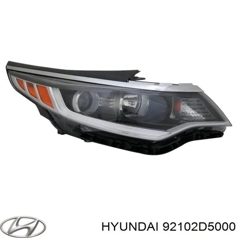Do koszyka 92102D5000 Hyundai/Kia Reflektor prawy