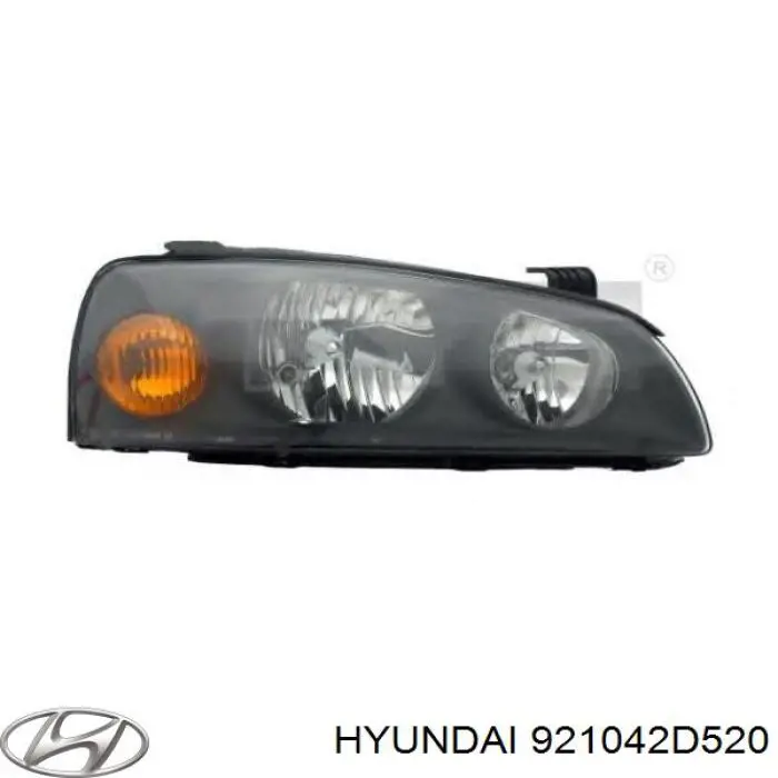 Reflektor prawy Hyundai/Kia 921042D520 cena, od 90,24 USD