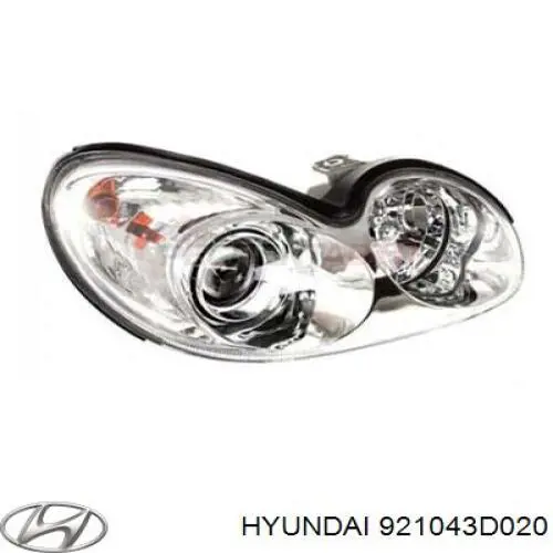 Reflektor prawy Hyundai/Kia 921043D020 cena, od 160,76 USD