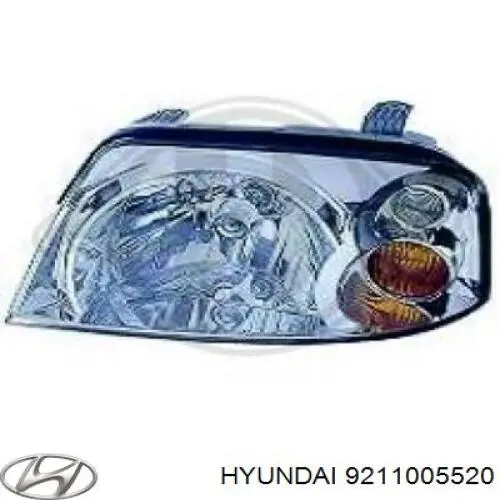 Reflektor lewy Hyundai/Kia 92101055XX cena, od 76,15 USD