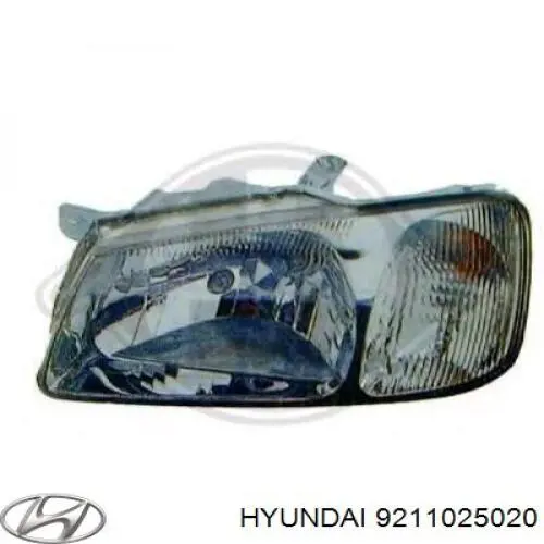 Do koszyka 9211025020 Hyundai/Kia Reflektor lewy