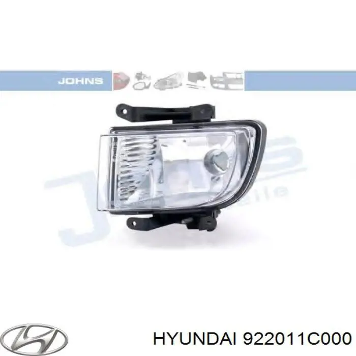 Do koszyka 922011C000 Hyundai/Kia Lampa przeciwmgielna lewa