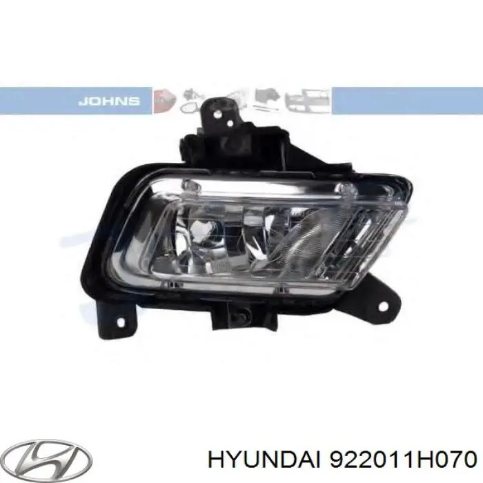 Do koszyka 922011H070 Hyundai/Kia Lampa przeciwmgielna lewa