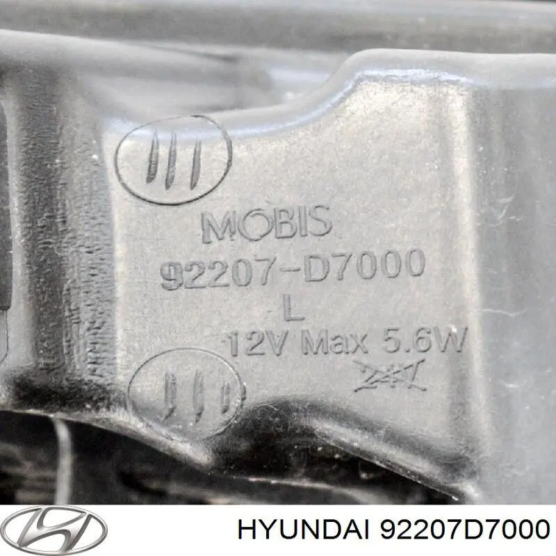 Reflektor do jazdy dziennej lewy Hyundai/Kia 92207D7000 cena, od 260,49 USD
