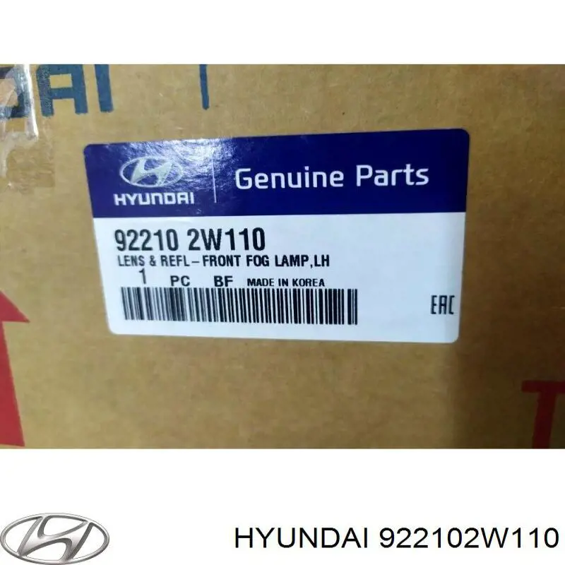 Lampa przeciwmgielna lewa Hyundai/Kia 922102W110 cena, od 555,74 USD