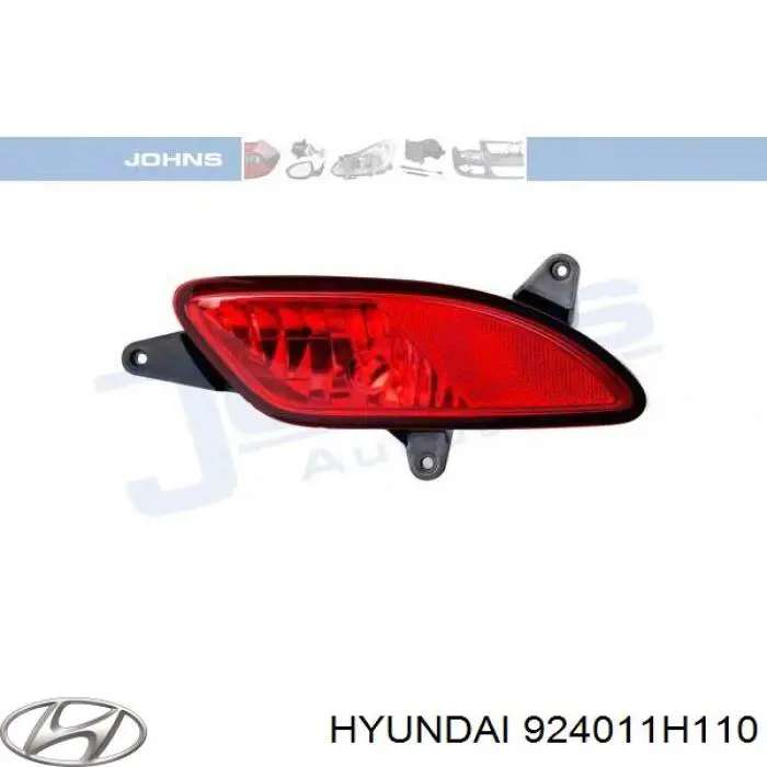 924011H110 Hyundai/Kia przednia lampa przeciwmgielna tylna lewa