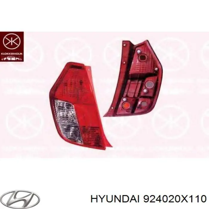 Lampa zespolona tylna prawa Hyundai/Kia 924020X110 cena, od 105,56 USD