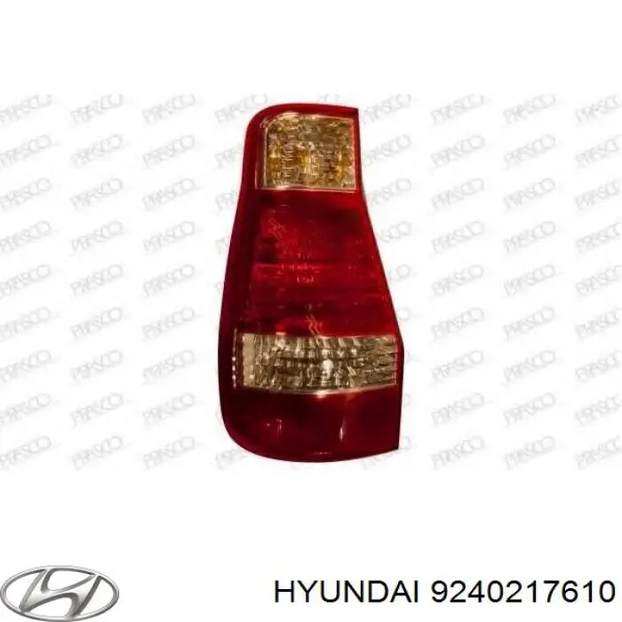 Lampa zespolona tylna prawa Hyundai/Kia 9240217610 cena, od 80,02 USD
