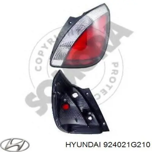 Lampa zespolona tylna prawa do KIA Rio II JB
