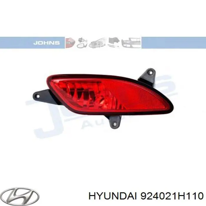 Do koszyka 924021H110 Hyundai/Kia Przednia lampa przeciwmgielna tylna prawa