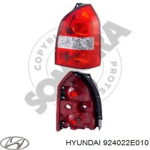 Do koszyka 924022E010 Hyundai/Kia Lampa zespolona tylna prawa