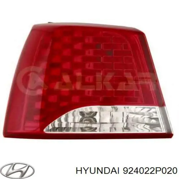 Lampa zespolona tylna prawa zewnętrzna Hyundai/Kia 924022P020 cena, od 81,84 USD