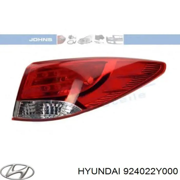 Lampa zespolona tylna prawa zewnętrzna Hyundai/Kia 924022Y000 cena, od 141,31 USD