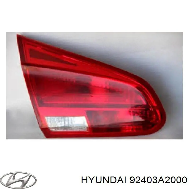 Lampa zespolona tylna lewa wewnętrzna Hyundai/Kia 92403A2000 cena, od 81,72 USD
