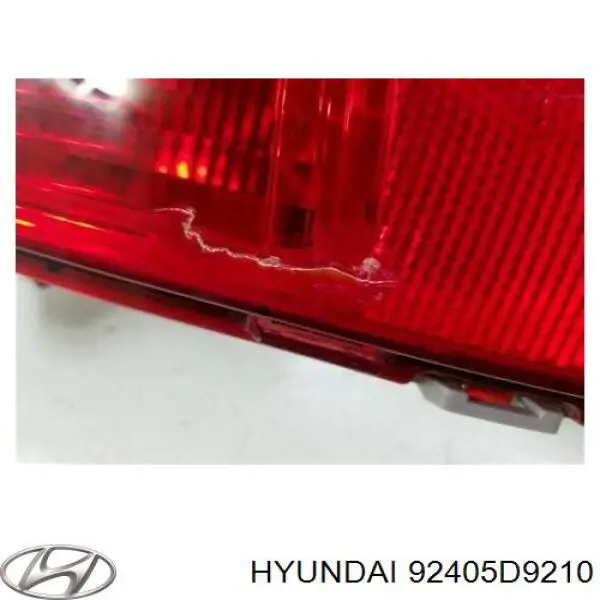 Do koszyka 92405D9210 Hyundai/Kia Przednia lampa przeciwmgielna tylna lewa