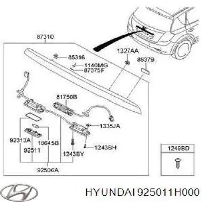 Lampa oświetlenia tylnej tablicy rejestracyjnej do KIA Ceed  ED