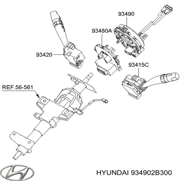 Pierścień kontaktowy AIRBAG, taśma kierownicy Hyundai/Kia 934902B300 cena, od 27,17 USD