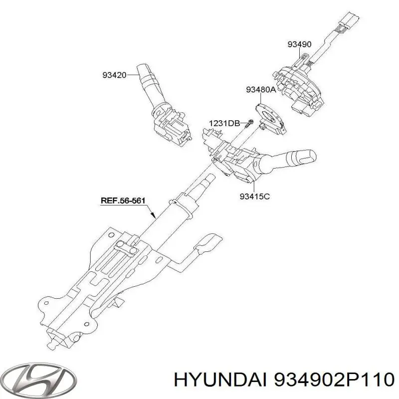 Pierścień kontaktowy AIRBAG, taśma kierownicy Hyundai/Kia 934902P110 cena, od 25,02 USD