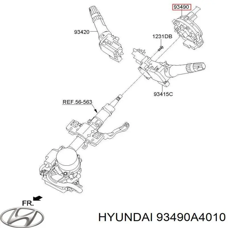 Pierścień kontaktowy AIRBAG, taśma kierownicy Hyundai/Kia 93490A4010 cena, od 80,92 USD