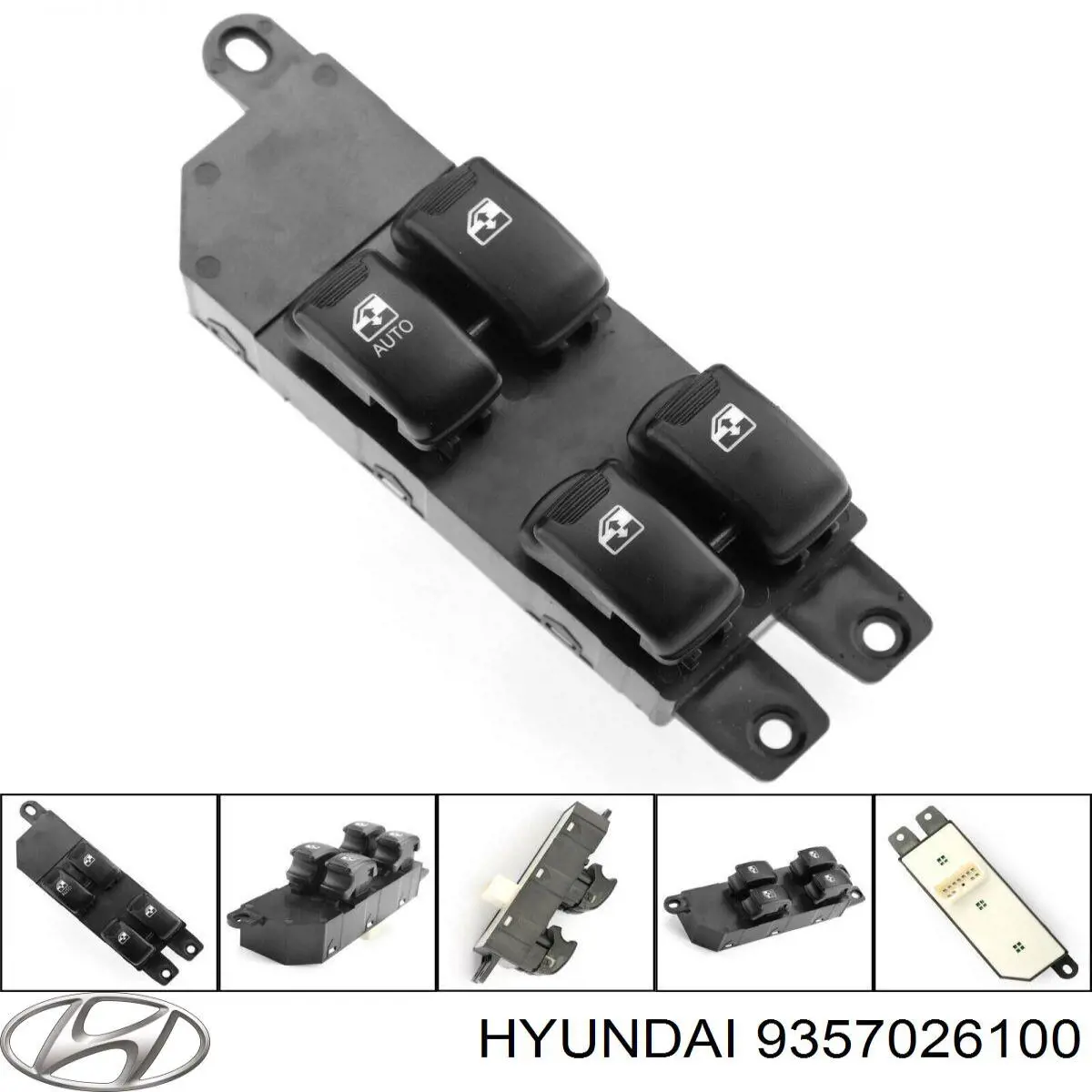 Panel przyciskowy sterowania podnośnikiem szyby przedni lewy Hyundai/Kia 9357026100 cena, od 56,18 USD