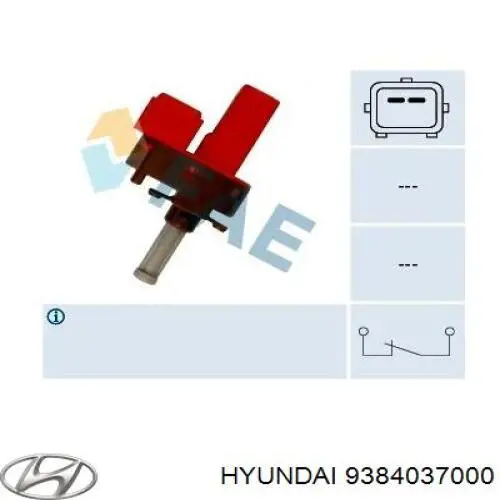 Czujnik włącznika świała stop Hyundai/Kia 9384037000 cena, od 10,25 USD