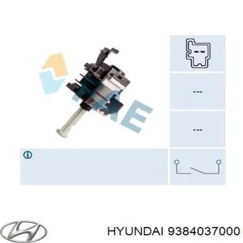 Do koszyka 9384037000 Hyundai/Kia Czujnik włącznika świała stop