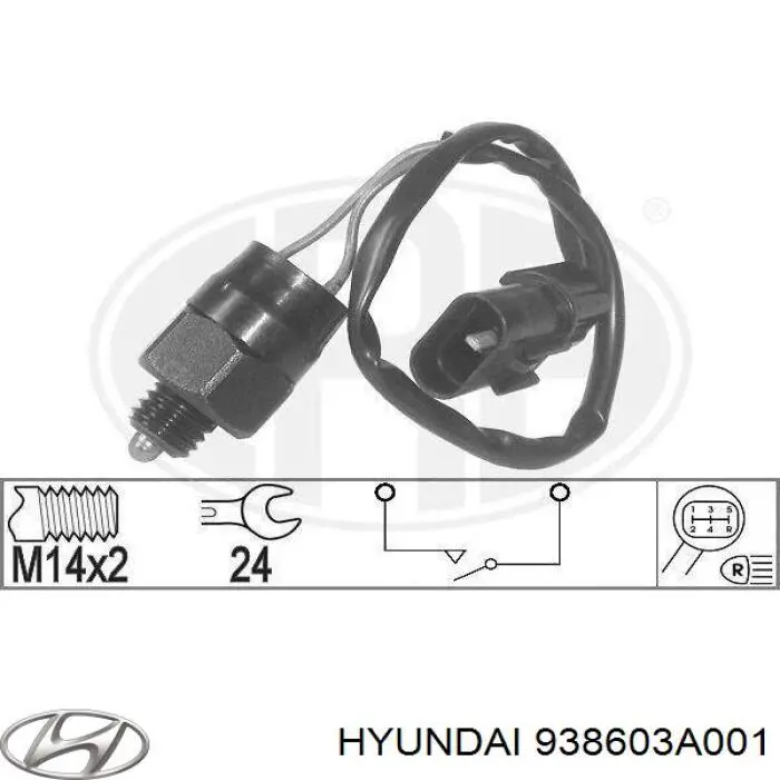 Do koszyka 938603A001 Hyundai/Kia Czujnik włączania światła cofania